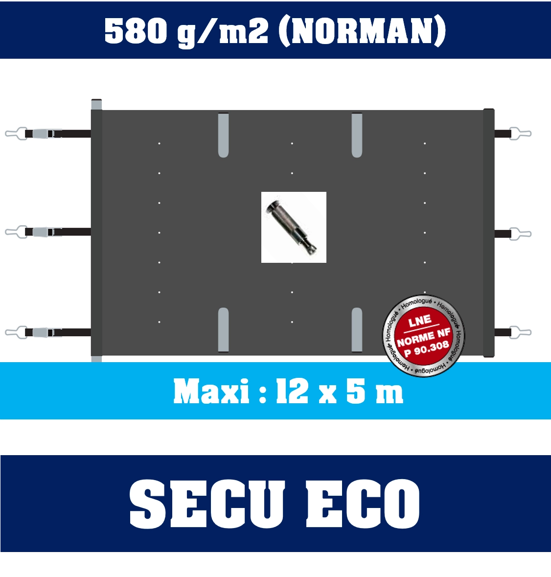 Bâche à Barres Secu Eco+ 3 Bâche à Barres Secu Eco+