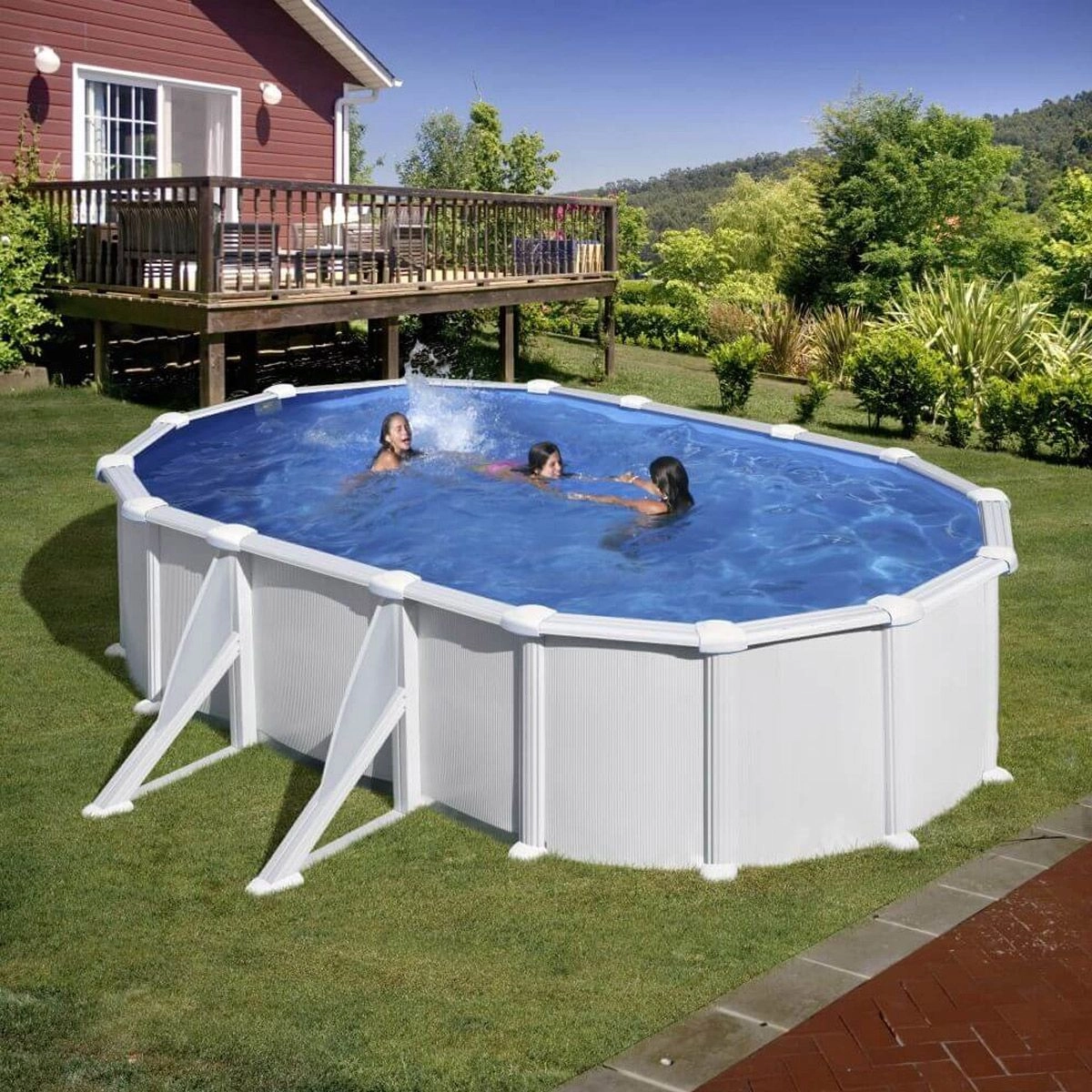 Piscine Hors-sol Acier 5,27 X 5 X 1,32 M Gre 3 Piscine Hors-sol Acier 5,27 X 5 X 1,32 M Gre