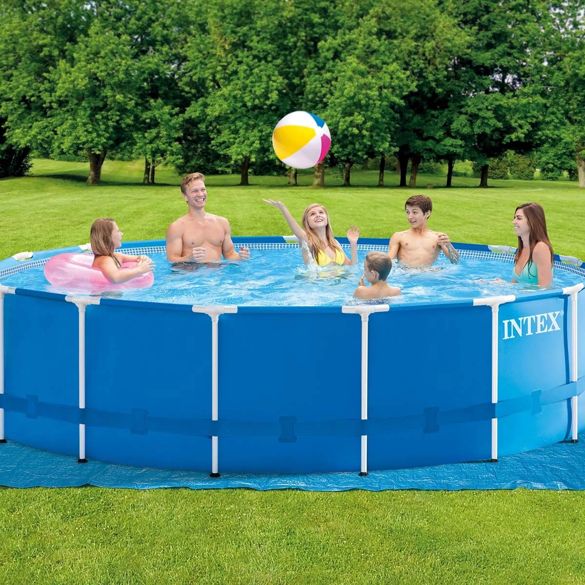Piscine Hors-sol Metal Frame Ø4,57 X 1,22 M Intex 4 Piscine Hors-sol Metal Frame Ø4,57 X 1,22 M Intex – Image 2
