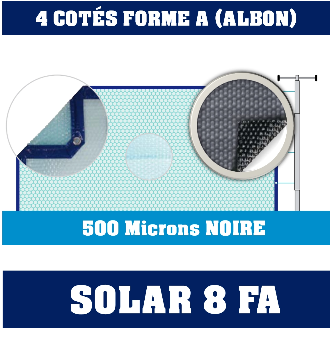 Bâche à Bulles 500 Microns Solar-8 Noire 3 Bâche à Bulles 500 Microns Solar-8 Noire