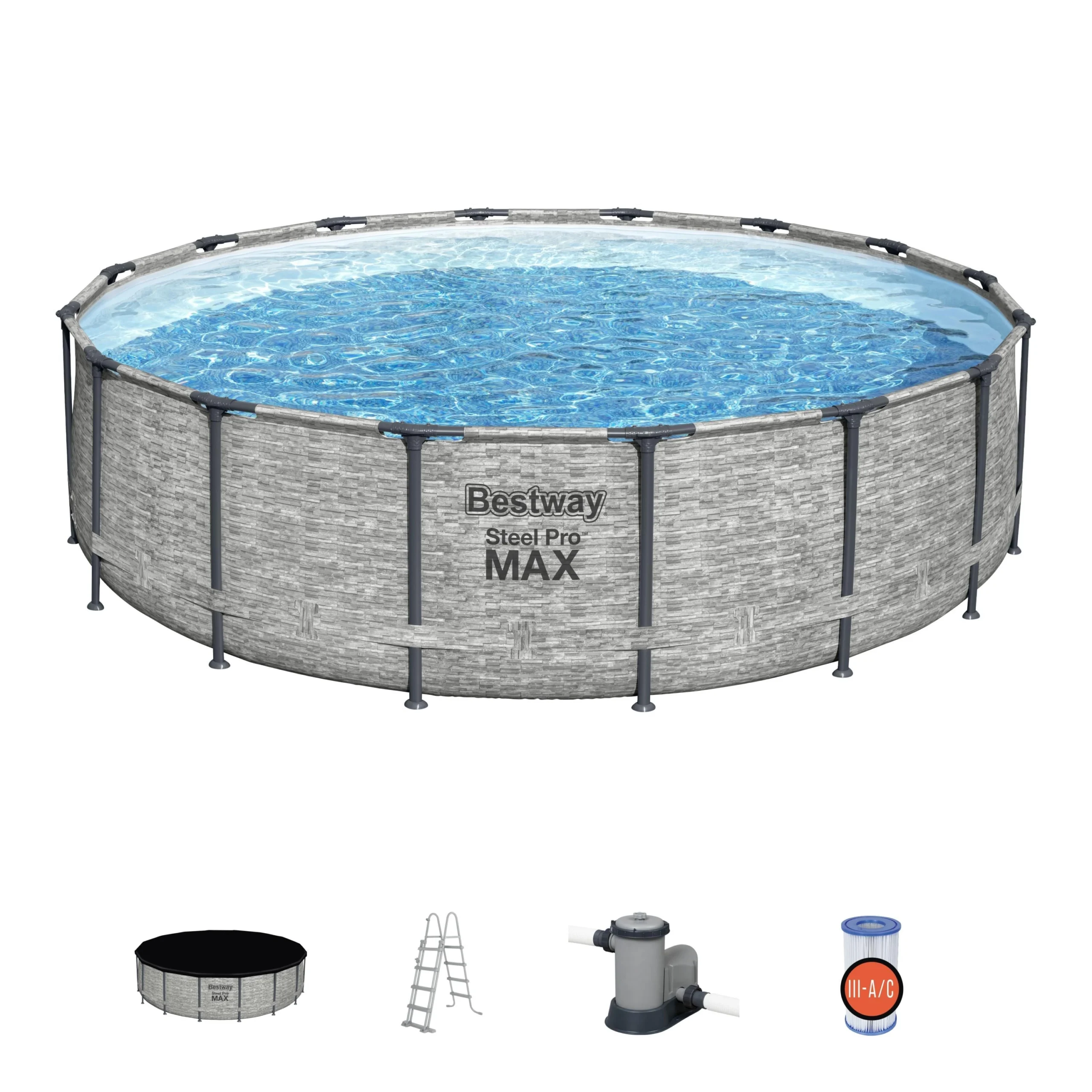 Piscine Hors-sol Steel Pro Max Ø4,88 X 1,22 M Bestway 4 Piscine Hors-sol Steel Pro Max Ø4,88 X 1,22 M Bestway – Image 2
